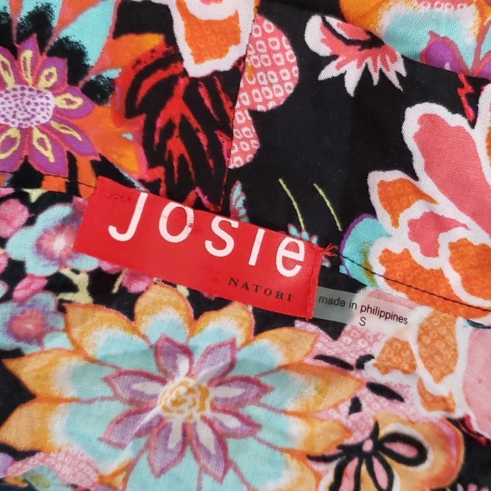 NATORI Floral Decoserie Happi Coat Robe sz S NEW - Picture 7 of 13